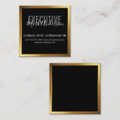 Uitvoerend | Signature Series | Goudgrens Vierkante Visitekaartje (Voorkant / Achterkant)