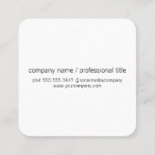 Uitvoerend | Signature Series Lux Vierkante Visitekaartje (Achterkant)