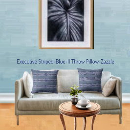 Uitvoerend Striped Blue II Kussen
