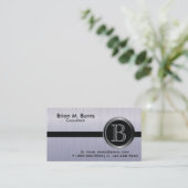 Uitvoerend Tanzanite Brush SteelMonogram Visitekaartje (Staand voorkant)