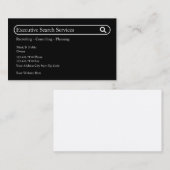 Uitvoerend thema Werkgelegenheid voor zoekopdracht Visitekaartje (Voorkant / Achterkant)