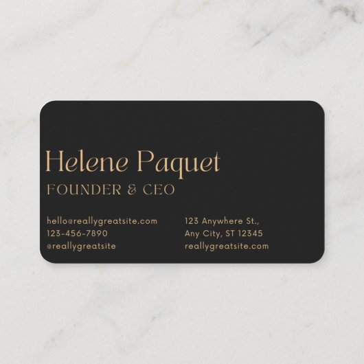 Uitvoerend Visitekaartje (Achterkant)