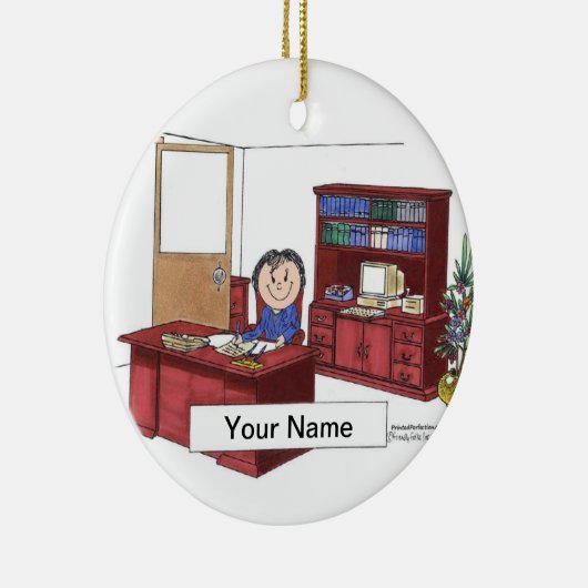 Uitvoerend - Vrouw Keramisch Ornament (Rechts)