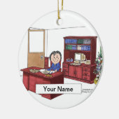 Uitvoerend - Vrouw Keramisch Ornament (Links)