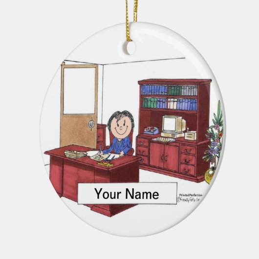 Uitvoerend - Vrouw Keramisch Ornament (Links)