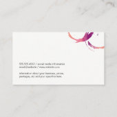 Uitvoerend wijnflesje en gordel visitekaartje (Achterkant)