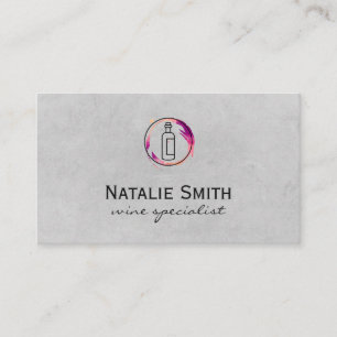 Uitvoerend wijnflesje en gordel visitekaartje