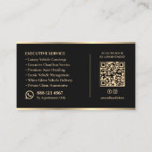 Uitvoerende Chauffeur Luxe Concierge Crest Bar  Visitekaartje (Achterkant)