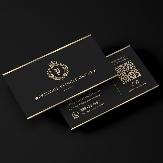 Uitvoerende Chauffeur Luxe Concierge Crest Bar  Visitekaartje
