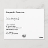 Uitvoerende kunstenaarskopslag Curved Black Promot Briefkaart (Achterkant)