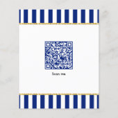 Uitvoerende Marine Blauw Gestreepte, Goud & Kapper Flyer (Achterkant)