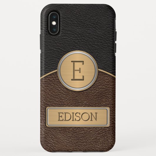 Uitvoerende Monogram Naam Sjabloon Case-Mate iPhone Case (Achterkant)