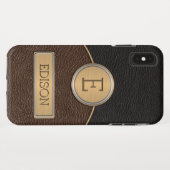 Uitvoerende Monogram Naam Sjabloon Case-Mate iPhone Case (Achterkant (horizontaal))