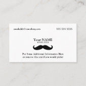 Uitvoerende snor visitekaartje (Voorkant)