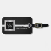 Uitvoerende stijl van een muurmonogram - zwart led bagagelabel (Voorkant horizontaal)