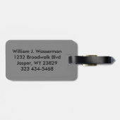 Uitvoerende stijl van een muurmonogram - zwart led bagagelabel (Achterkant horizontaal)