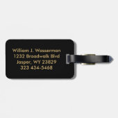 Uitvoerende stijl van Masculine Monogram Bagagelabel (Achterkant horizontaal)