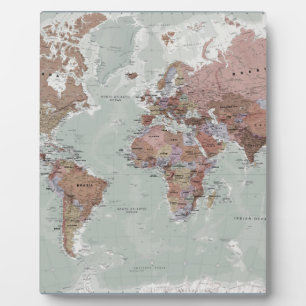 Uitvoerende Wereldkaart Fotoplaat