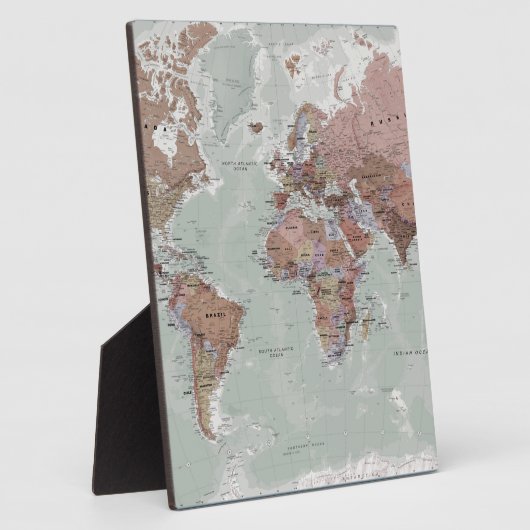 Uitvoerende Wereldkaart Fotoplaat (Zijkant)