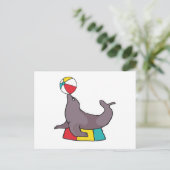 Uitvoerende Zeehond Briefkaart (Staand voorkant)