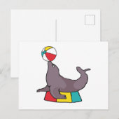 Uitvoerende Zeehond Briefkaart (Voorkant / Achterkant)
