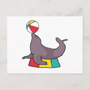Uitvoerende Zeehond Briefkaart