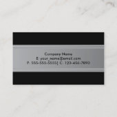 Uitvoerende Zwart en verzilvert het Monogram van | Visitekaartje (Achterkant)