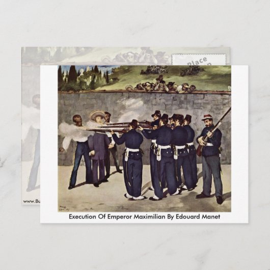 Uitvoering van keizer Maximilian door Edouard Mane Briefkaart (Voorkant / Achterkant)