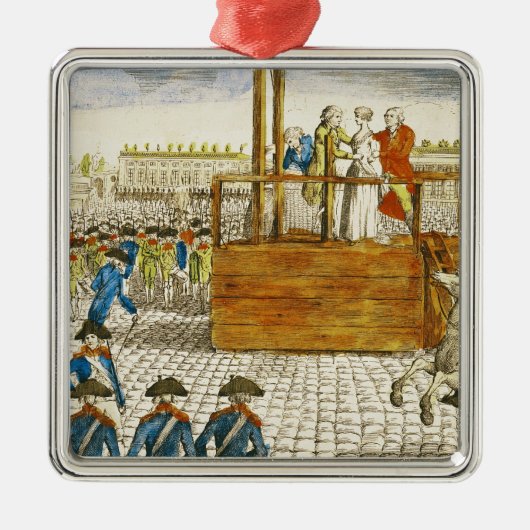 Uitvoering van Marie-Antoinette Metalen Ornament (Voorkant)