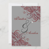 Uitvoortreffelijke uitnodiging voor Baroque Red Sc (Voorkant)