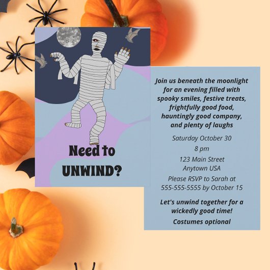 Uitwaaien op Halloweenfeest Kaart
