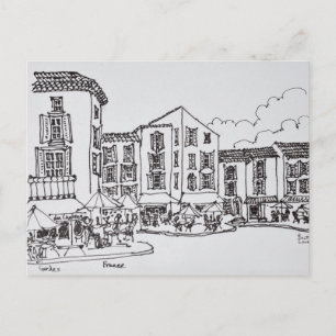 Uitwendige mijnbouw Gordes, Zuid-Frankrijk Briefkaart