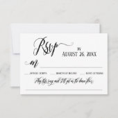 Uitwerken Bloeit Script RSVP Card Song Aanvraag (Voorkant)