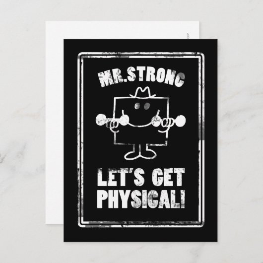 Uitwerken met de heer Strong Briefkaart (Voorkant / Achterkant)