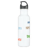 Uitwerken met deze fitness-thema waterfles  (Achterkant)