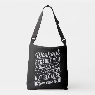 Uitwerken omdat je van je lichaamsmotivatie houdt crossbody tas