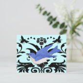 Uitwerking van de  Bluebird Illustration Briefkaart (Staand voorkant)