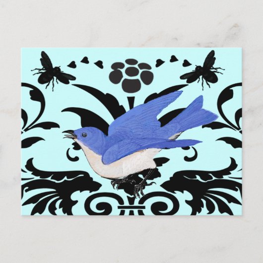 Uitwerking van de  Bluebird Illustration Briefkaart (Voorkant)
