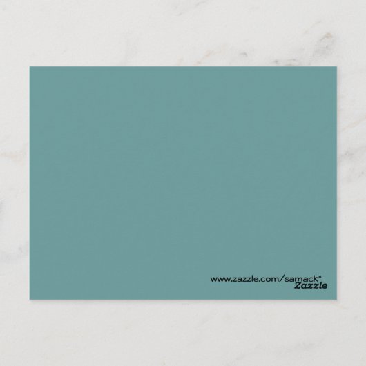 Uitwerking van gele  vogelillustratie briefkaart (Achterkant)