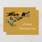 Uitwerking van gele  vogelillustratie feestdagenkaart (Voorkant / Achterkant)