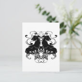 Uitwerking van  leeuwen met wervelkolommen briefkaart (Staand voorkant)