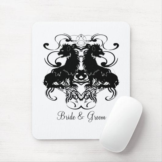 Uitwerking van leeuwen met wervelkolommen muismat (Met muis)