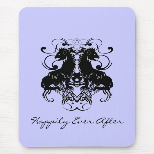 Uitwerking van leeuwen met wervelkolommen muismat (Voorkant)