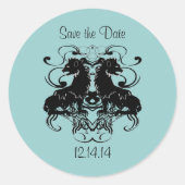 Uitwerking van  leeuwen met wervelkolommen ronde sticker (Voorkant)