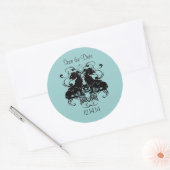 Uitwerking van  leeuwen met wervelkolommen ronde sticker (Envelop)