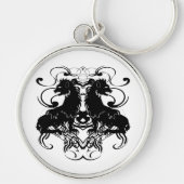 Uitwerking van leeuwen met wervelkolommen sleutelhanger (Voorkant)