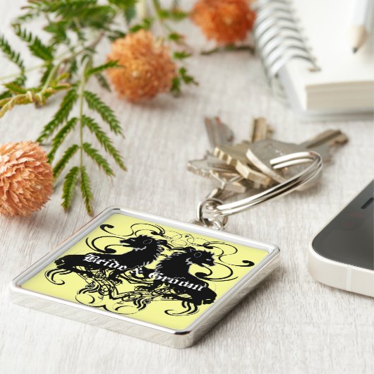 Uitwerking van  leeuwen met wervelkolommen sleutelhanger (Zijkant)