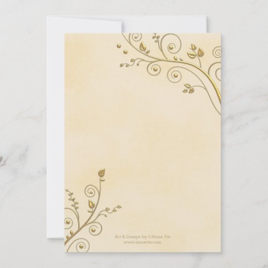 Uitwijken of uitnodiging voor het bruiloftsfeest n (Achterkant)