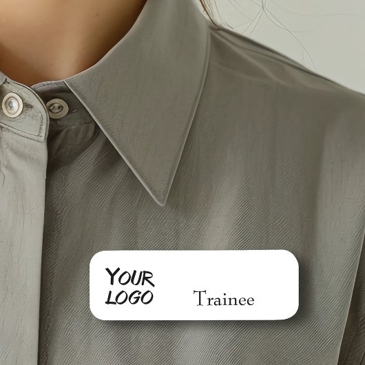 Uitwisbare bedrijfsaanpasbare traineeslogo naamplaatje