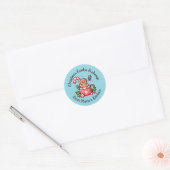 Uitwisselbare kerstkoekjes ronde sticker (Envelop)